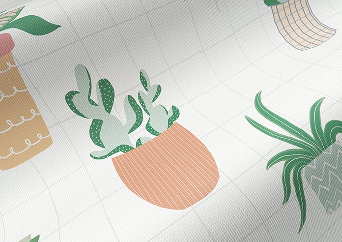 Succulent Plant Pots, Lush Green - Twist&Fit Roller Blind - Image 4